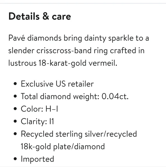 MONICA VINADER Riva Diamond Cross Ring - Picture 8 of 8